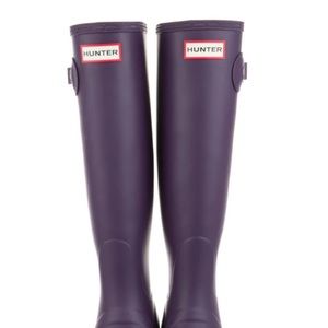 HUNTER Original Tall Purple Matte Rain Boots - Women's Size 9 / E41